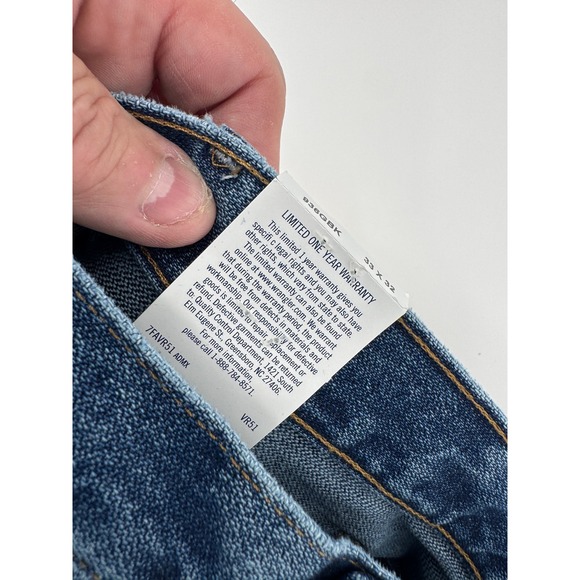 New Wrangler Cowboy Cut Slim Fit Mens‎ Jeans 33x32 Blue Denim 936GBK With Tags - Picture 10 of 13